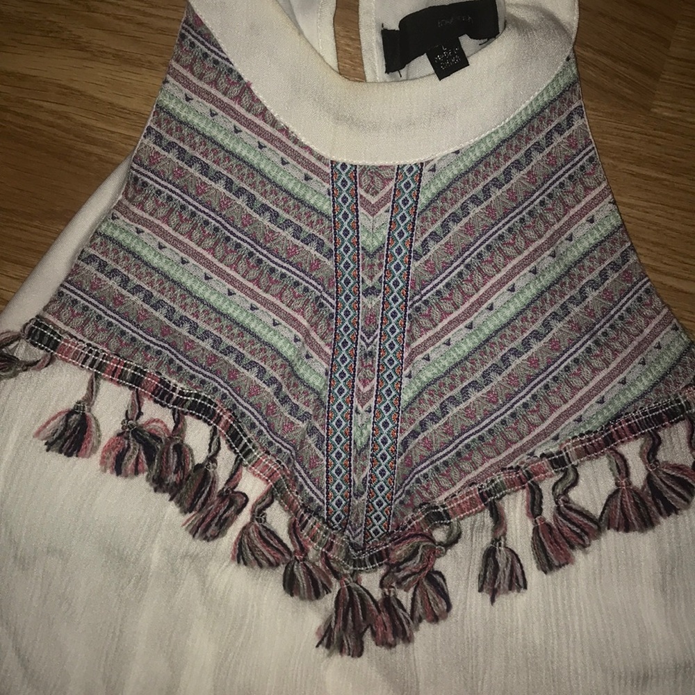 White dress with top detail